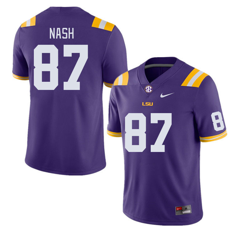 Men #87 Noah Nash LSU Tigers College Football Jerseys Stitched-Purple